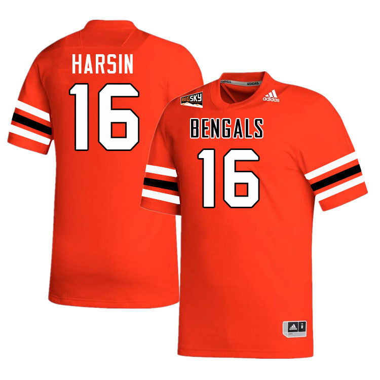 Idaho State Bengals #16 Davis Harsin College Football Jerseys,Uniforms Stitched-Orange